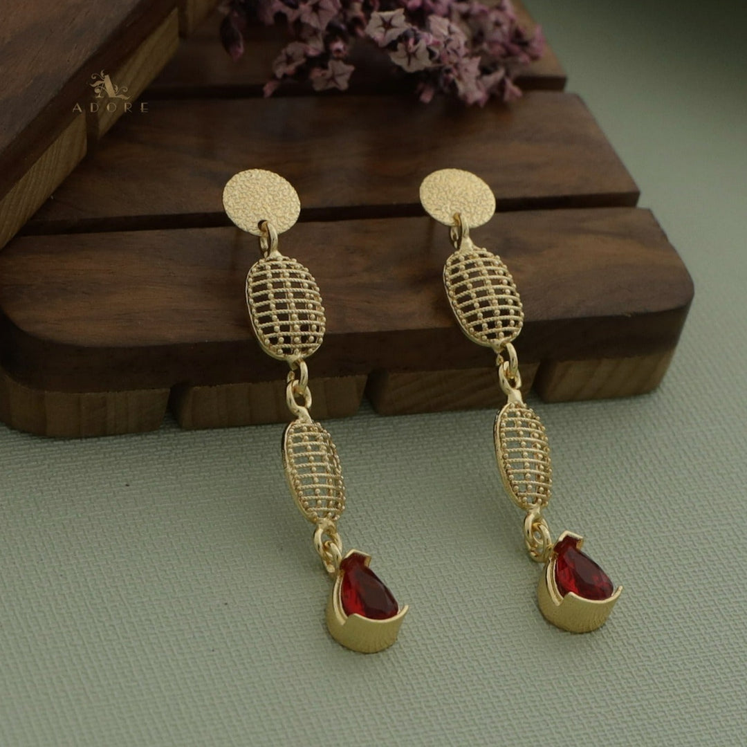 Colonnade Dual Oval Glossy Drop Earring