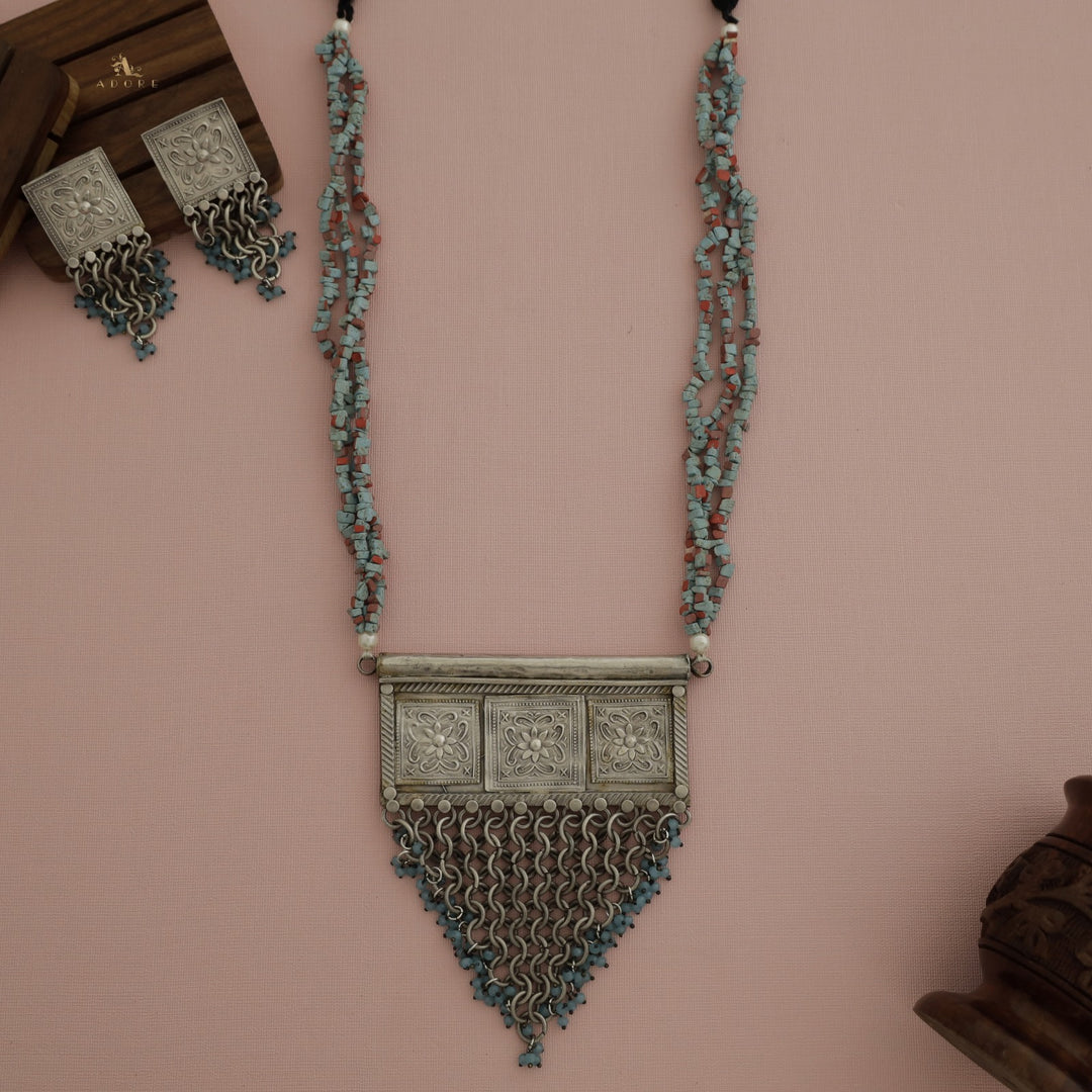 Adwitiya Antique Long Neckpiece With Earring