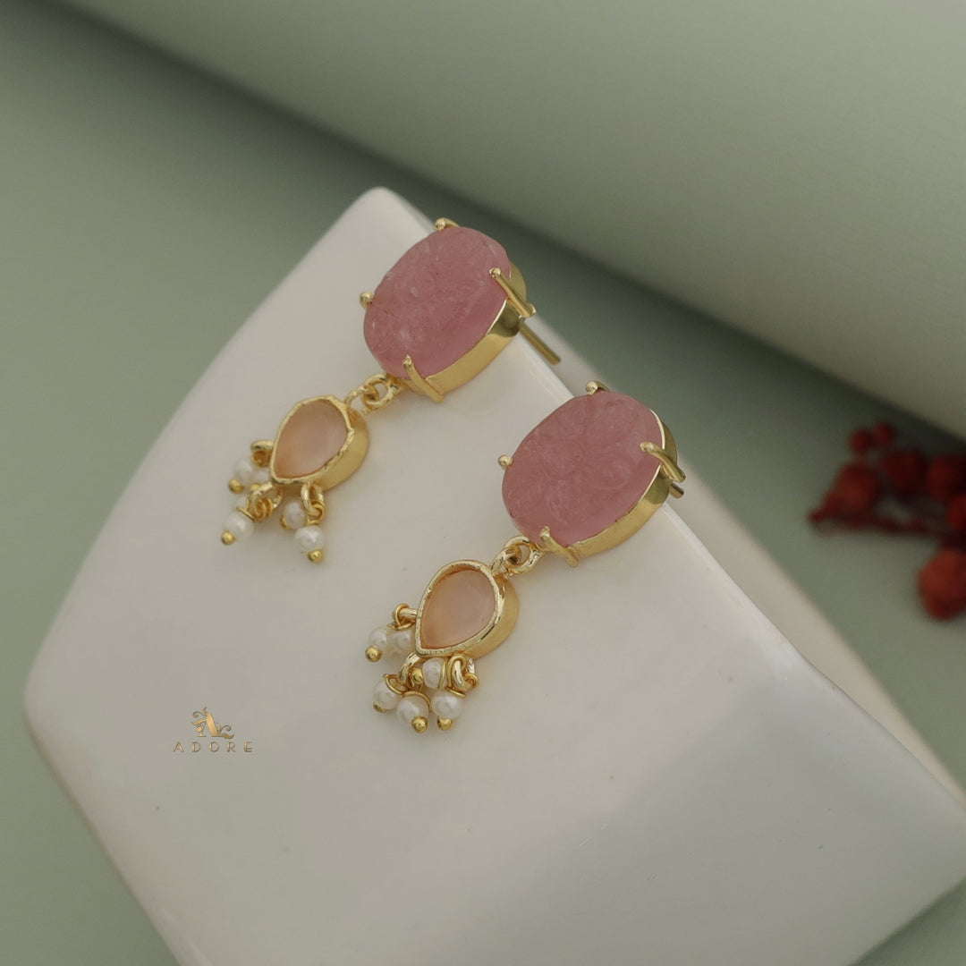 Niyora Carved & Glossy Pearl Earring