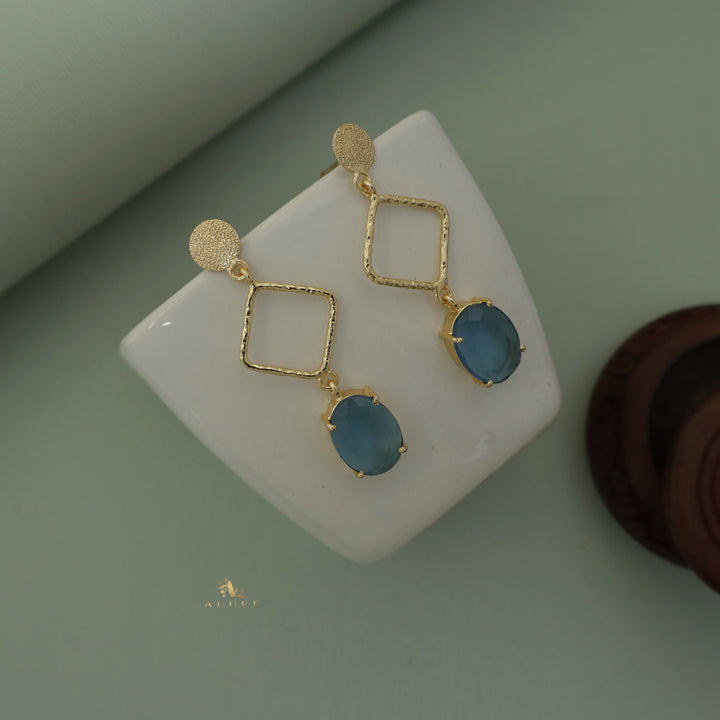 Xia Textured Glossy Oval Earring