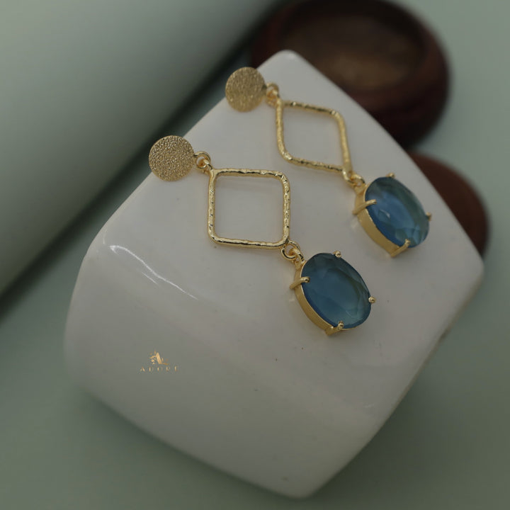 Xia Textured Glossy Oval Earring