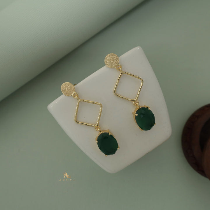 Xia Textured Glossy Oval Earring