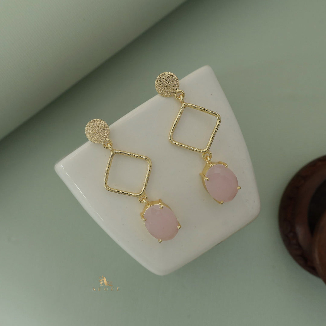 Xia Textured Glossy Oval Earring