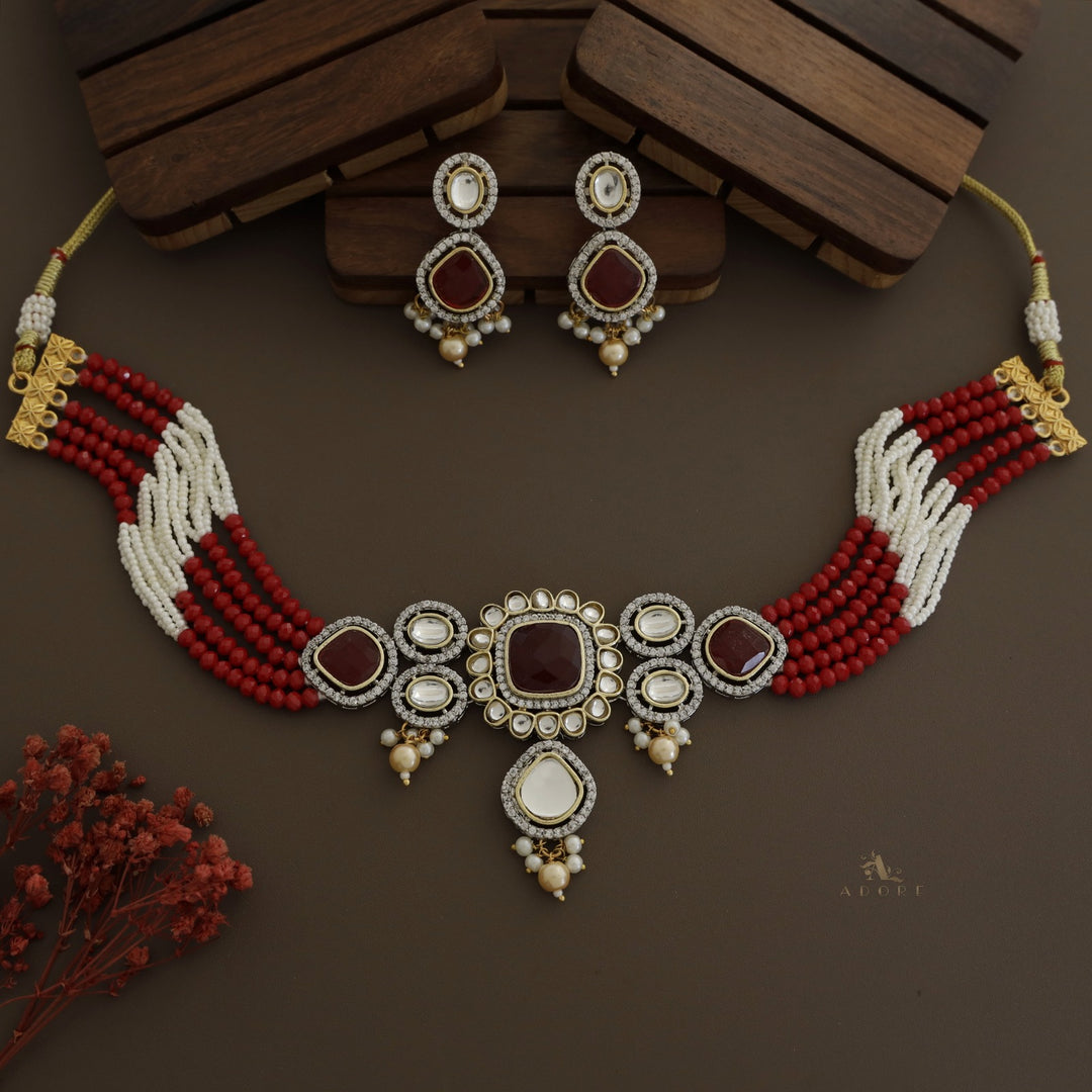 Aroosa Kundan Choker With Earring