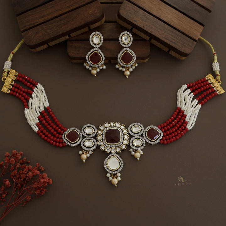 Aroosa Kundan Choker With Earring
