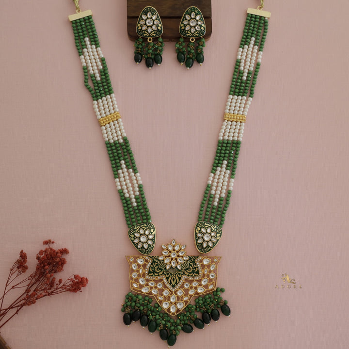 Shivangi Onyx  Kundan Neckpiece With Earring