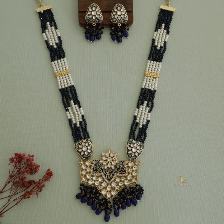 Shivangi Onyx  Kundan Neckpiece With Earring