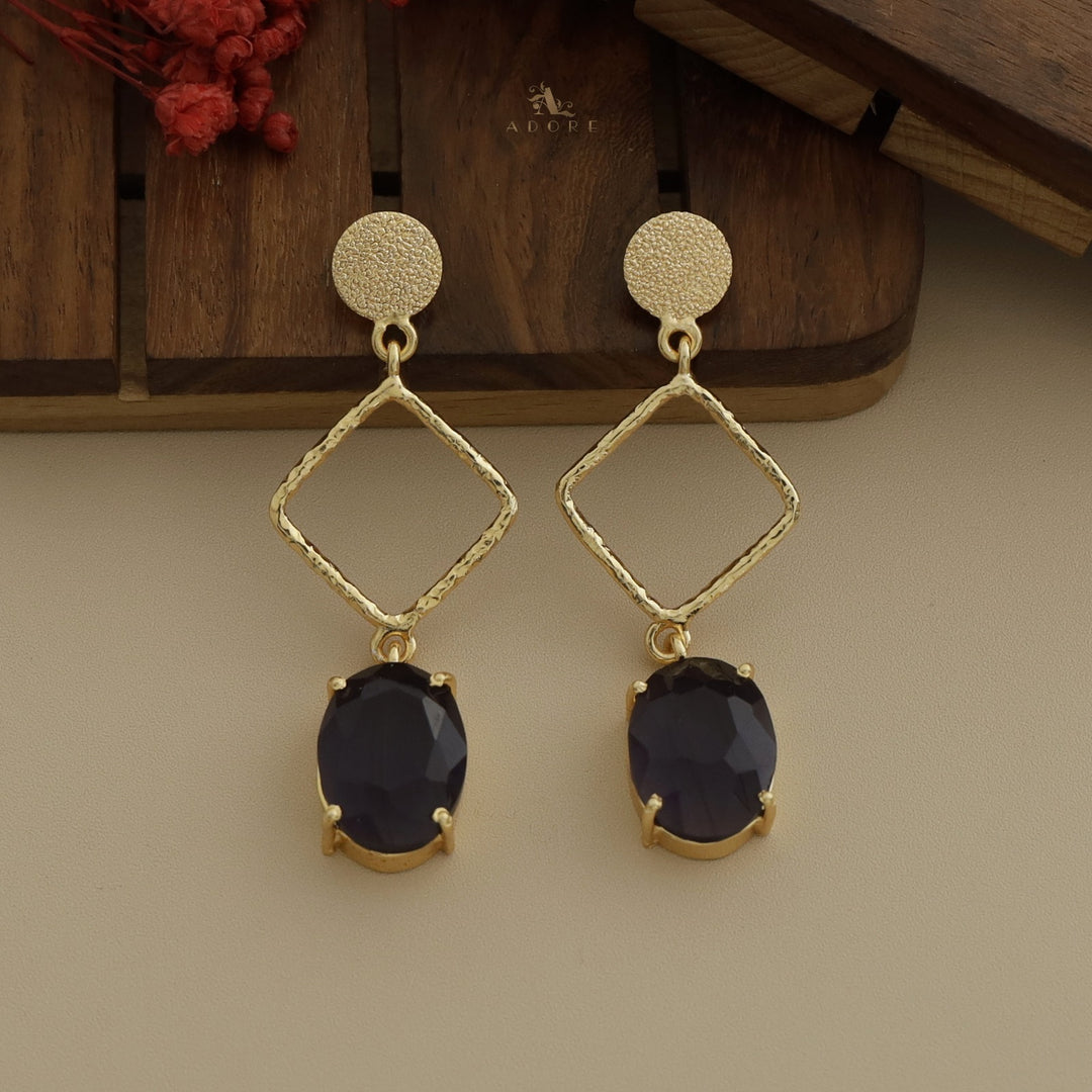 Xia Textured Glossy Oval Earring