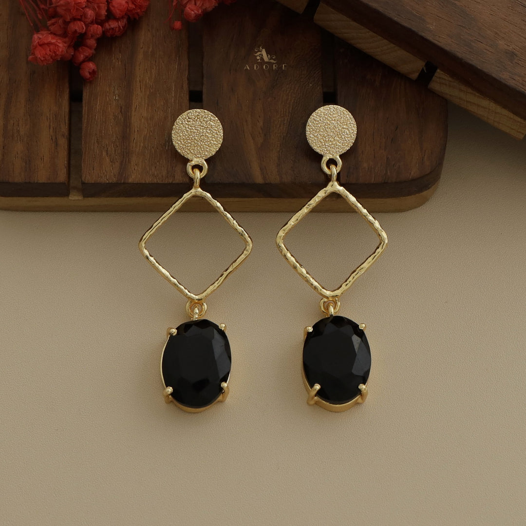 Xia Textured Glossy Oval Earring