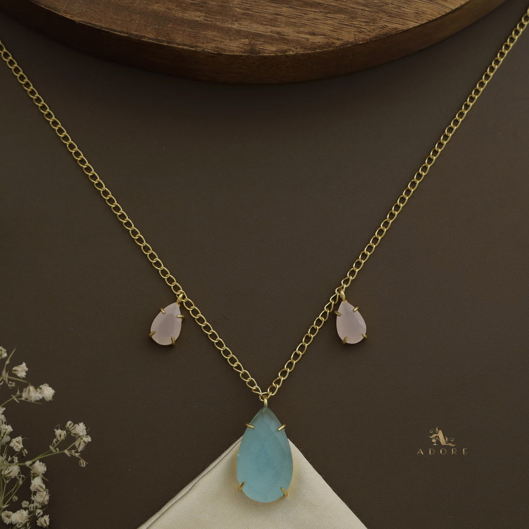 Oviana Glossy Rain Drop Neckpiece