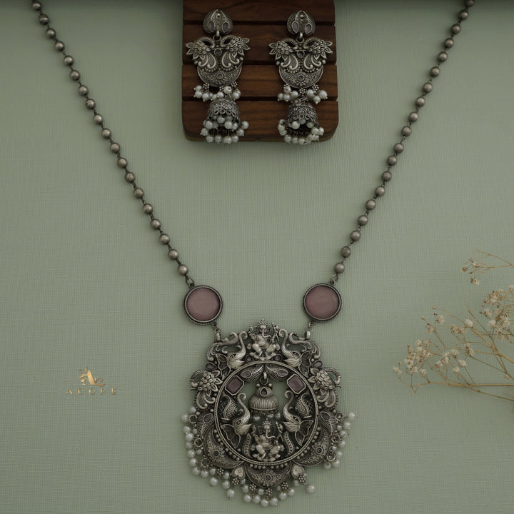 Navika Ganesha Antique Neckpiece With Earring
