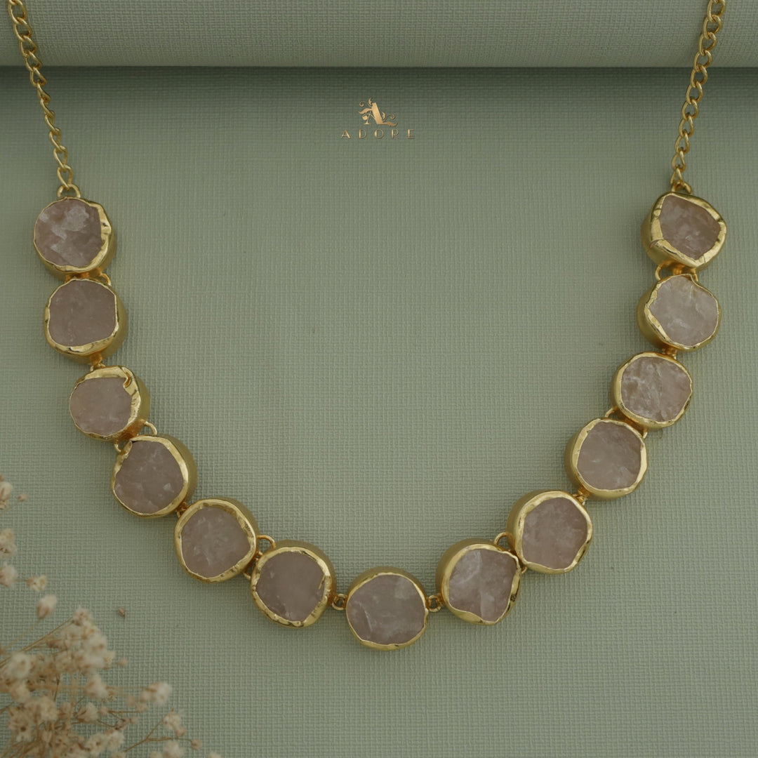 Esmera Round Raw Stone Choker / Short Neckpiece