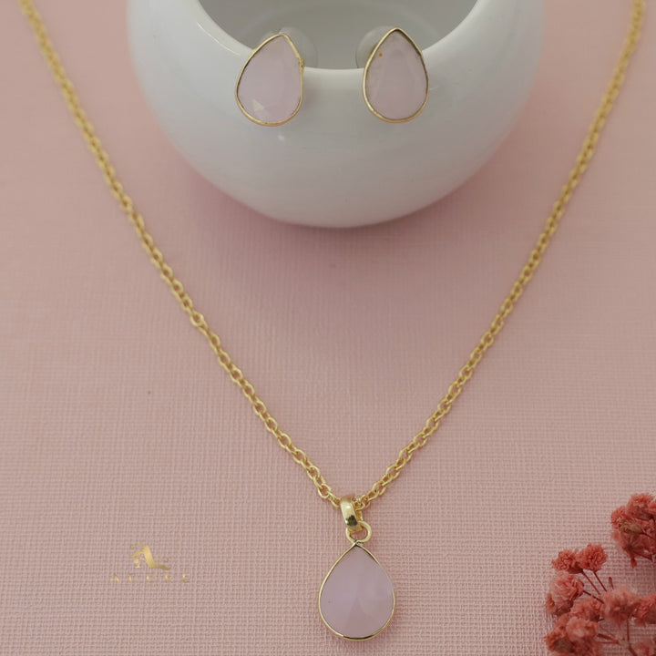 Seira Glossy Drop Neckpiece With Stud