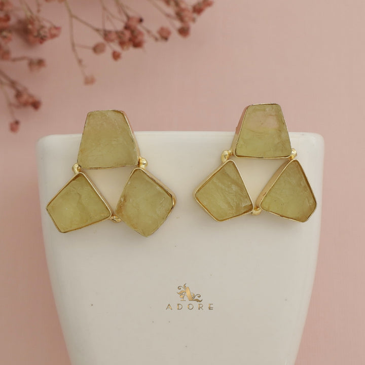 Ayra 3 Raw Stone Earring