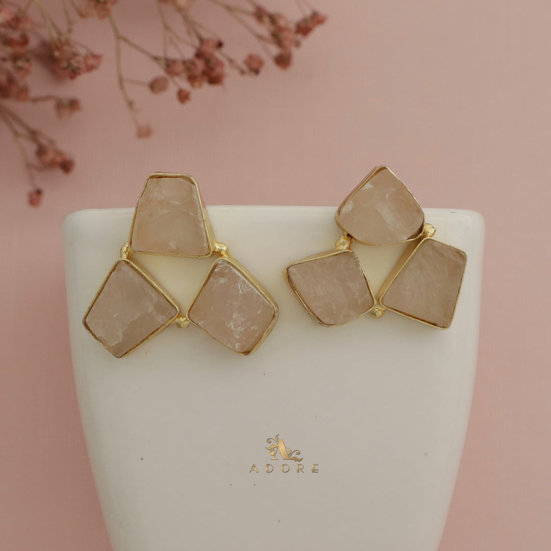 Ayra 3 Raw Stone Earring