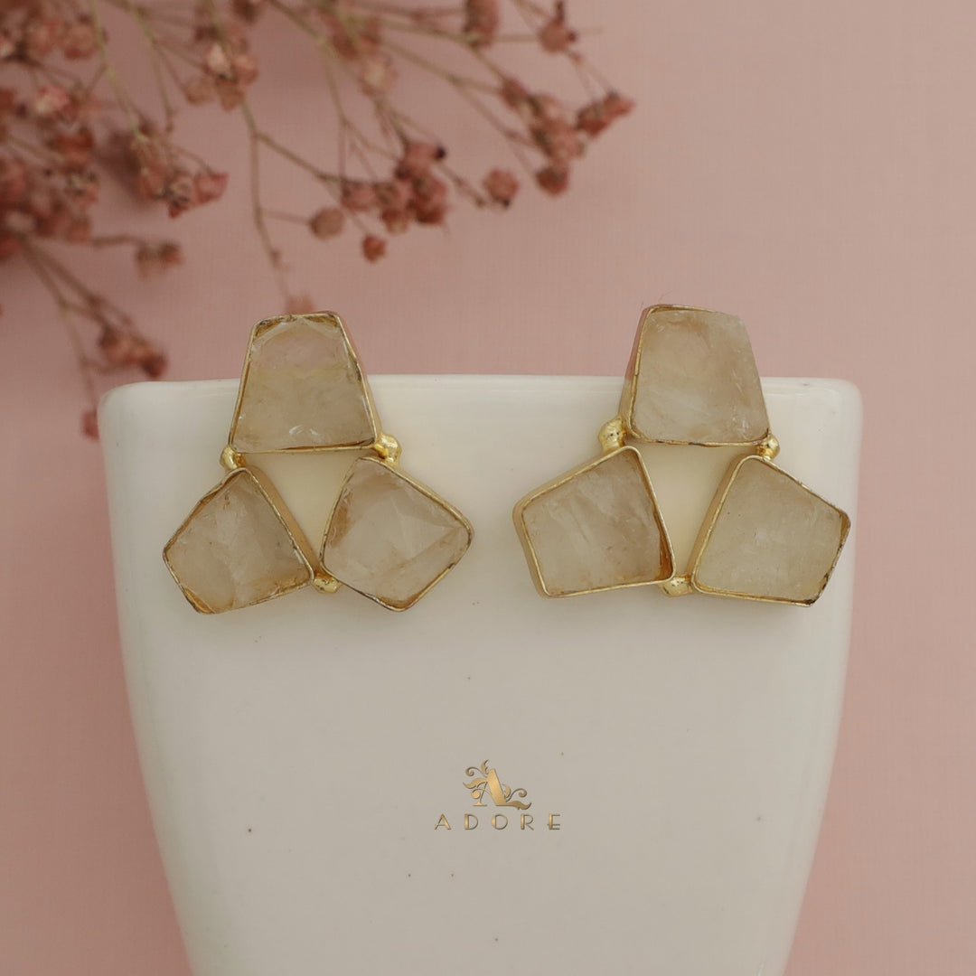 Ayra 3 Raw Stone Earring