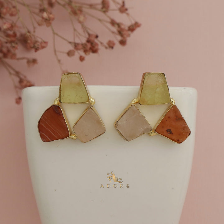 Ayra 3 Raw Stone Earring