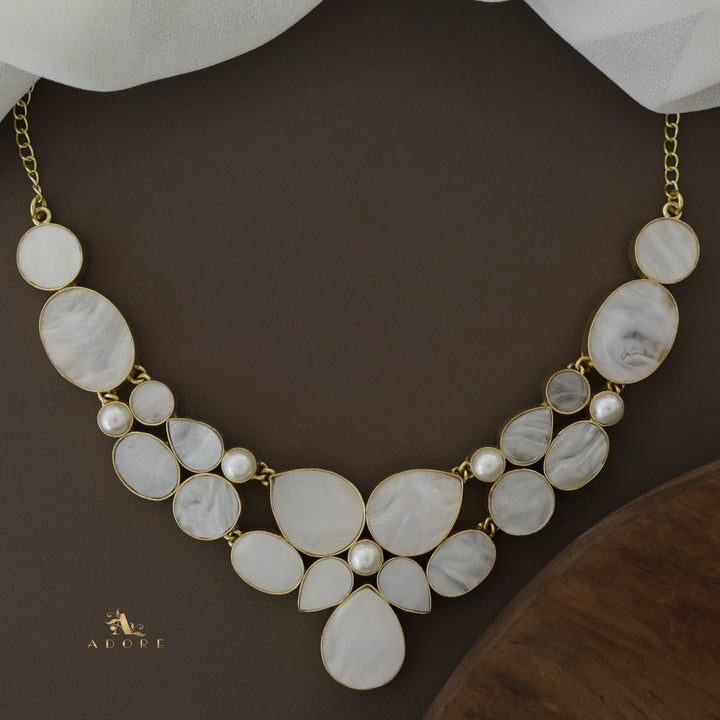 Mishal MOP + Pearl Neckpiece