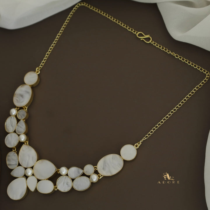 Mishal MOP + Pearl Neckpiece