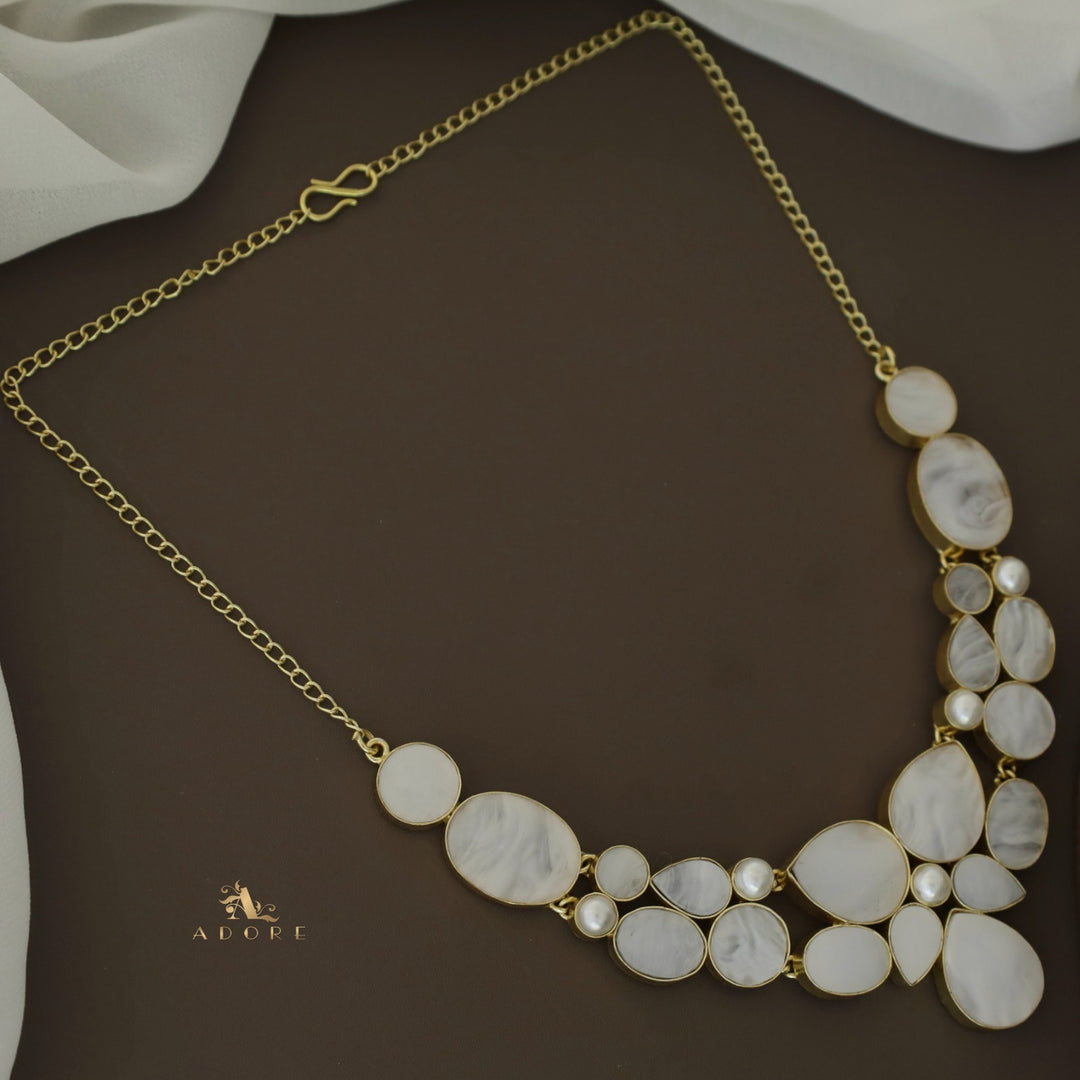 Mishal MOP + Pearl Neckpiece
