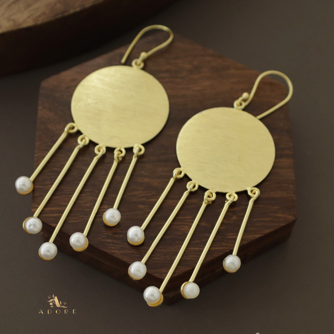 Golden Naava Stick Pearls Drop