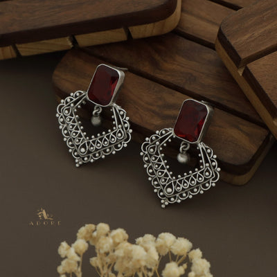 Silver Evey Glossy Rectangle Earring