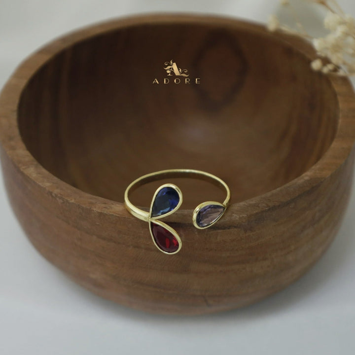 Medora Golden Glossy Ring