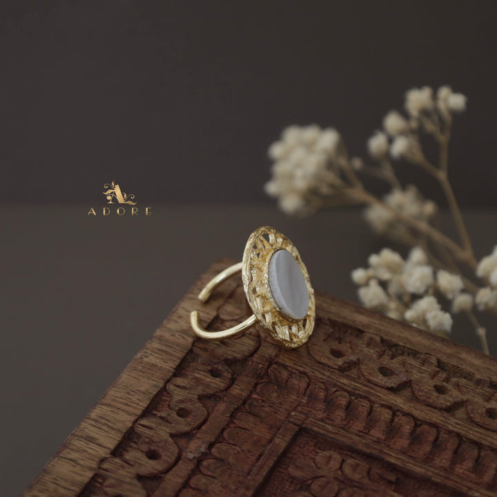 Tista Textured MOP Ring
