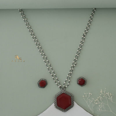 Ogima Hexagon Neckpiece With Stud