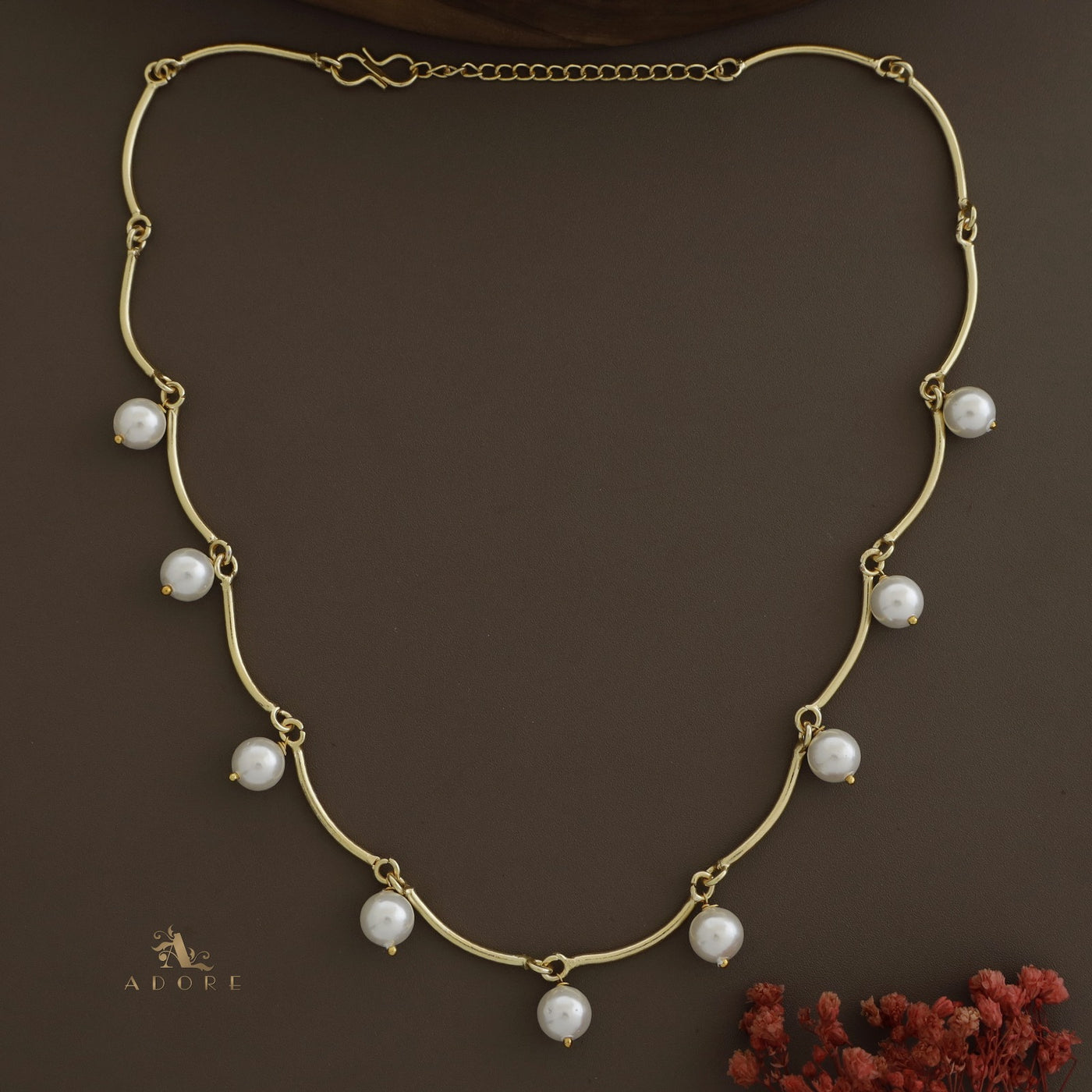Leyah Golden Pearl Neckpiece