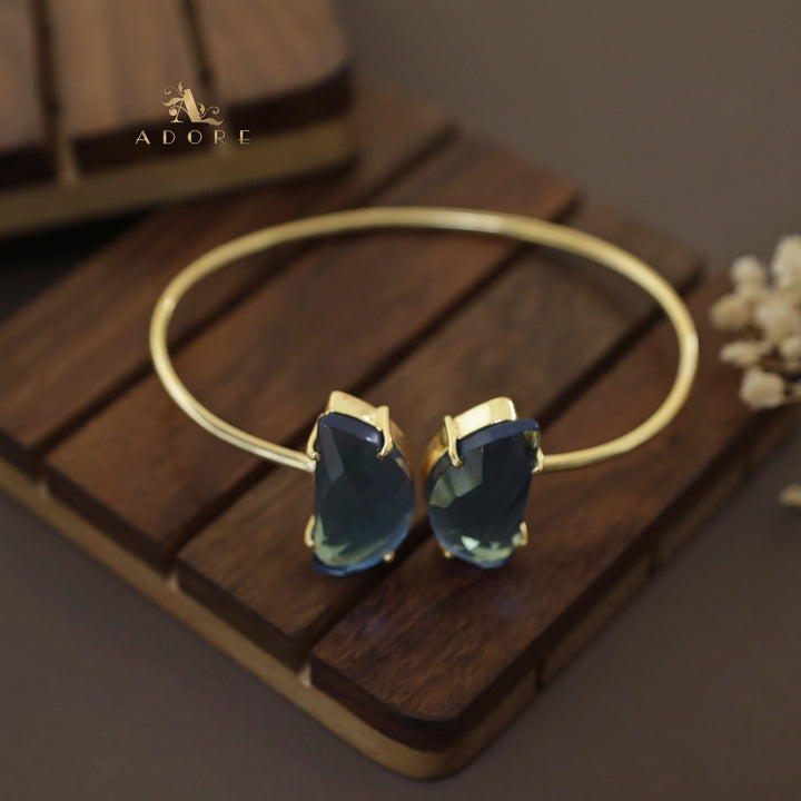 Dual Glossy Half Moon Bangle