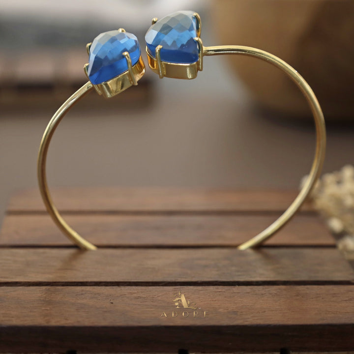 Dual Glossy Half Moon Bangle