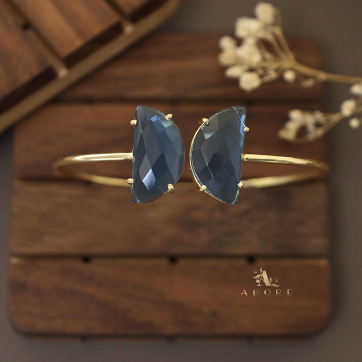 Dual Glossy Half Moon Bangle