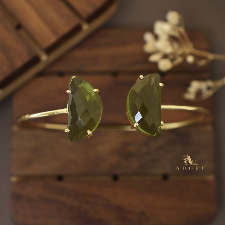 Dual Glossy Half Moon Bangle
