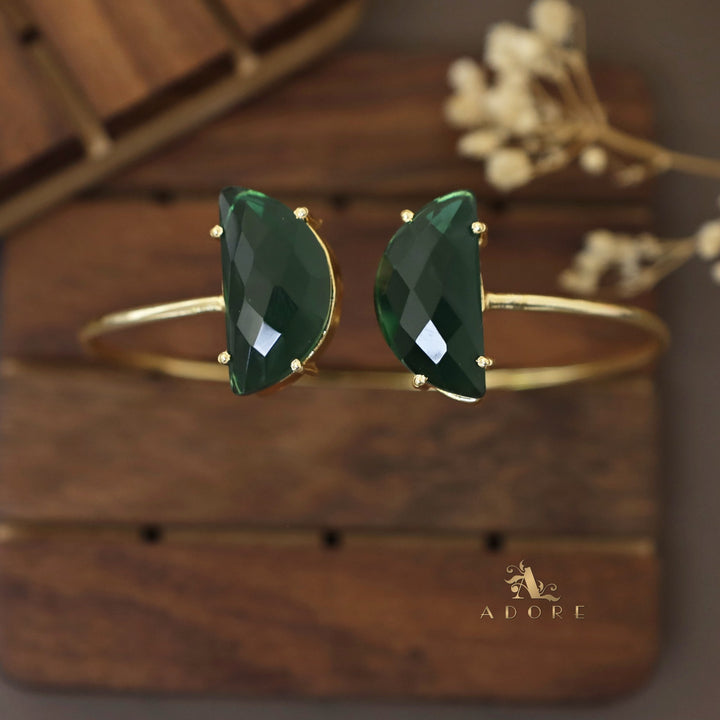 Dual Glossy Half Moon Bangle
