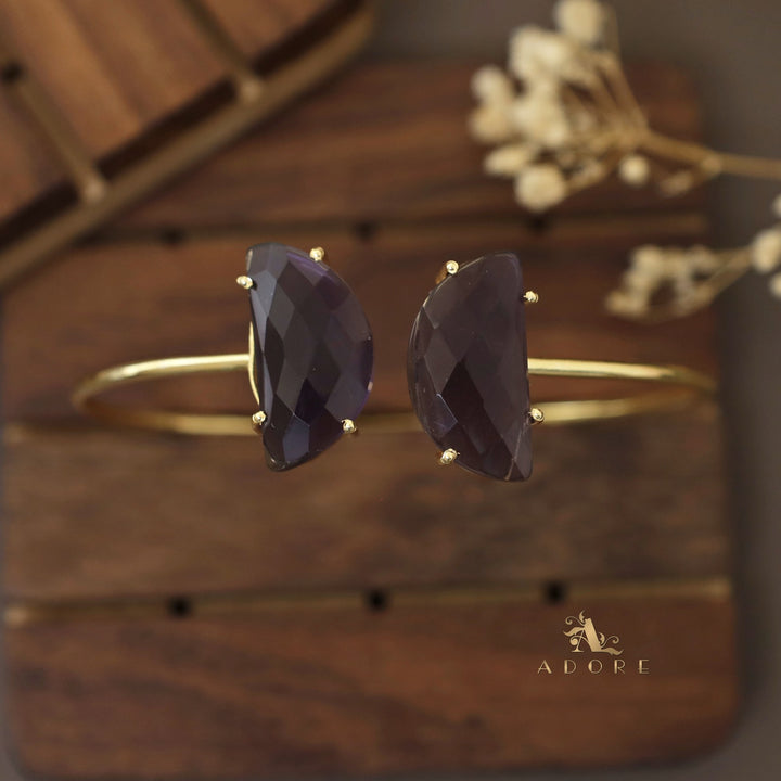 Dual Glossy Half Moon Bangle