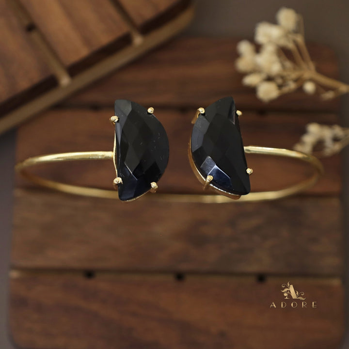 Dual Glossy Half Moon Bangle