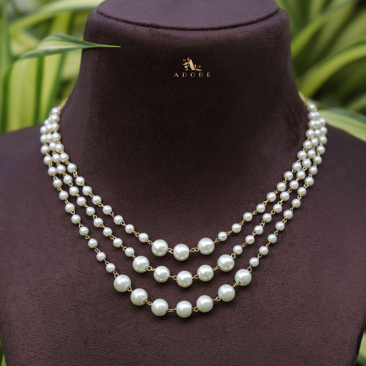 Kiana 3 Layer Pearl Neckpiece