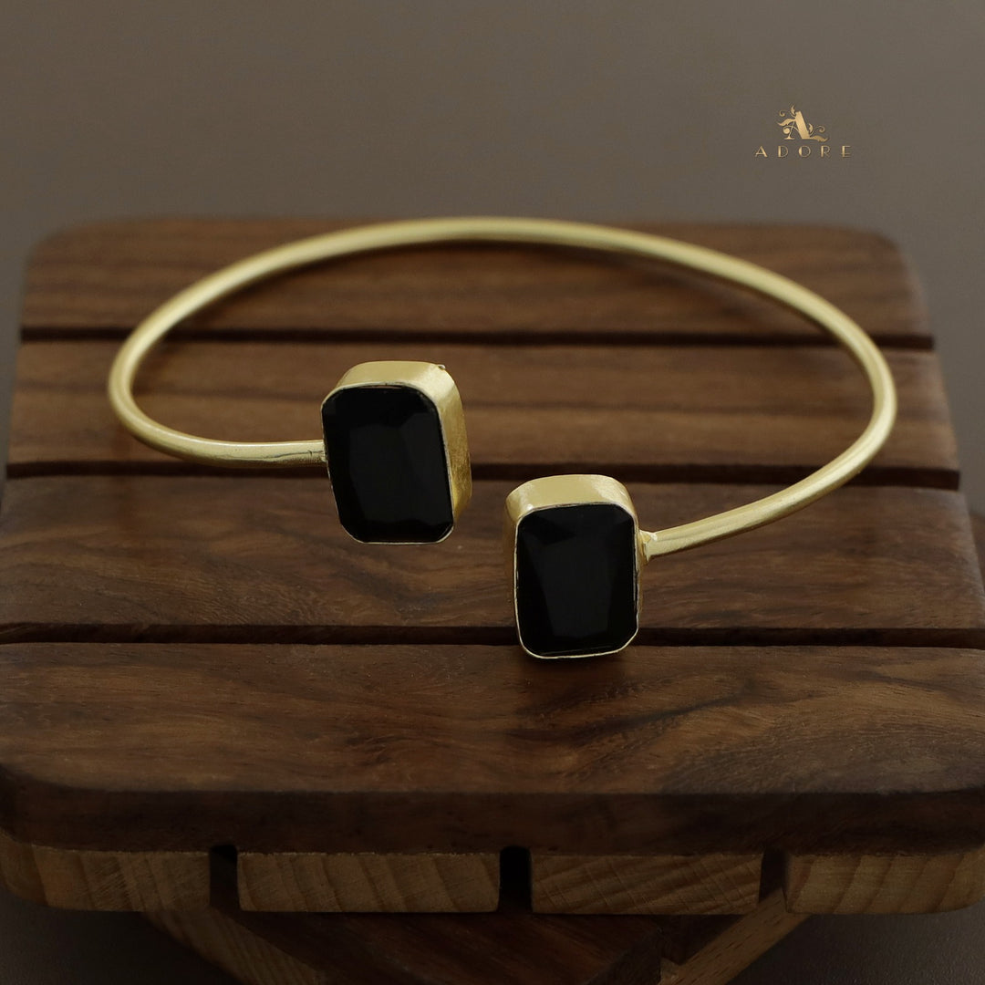 2 Stone Rectangle Bangle (Colour Option)