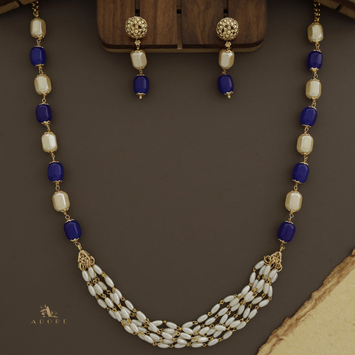 Niharika Pearl Neckpiece With Earring