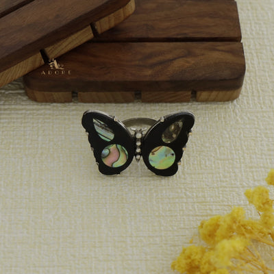 Abalone Butterfly Ring