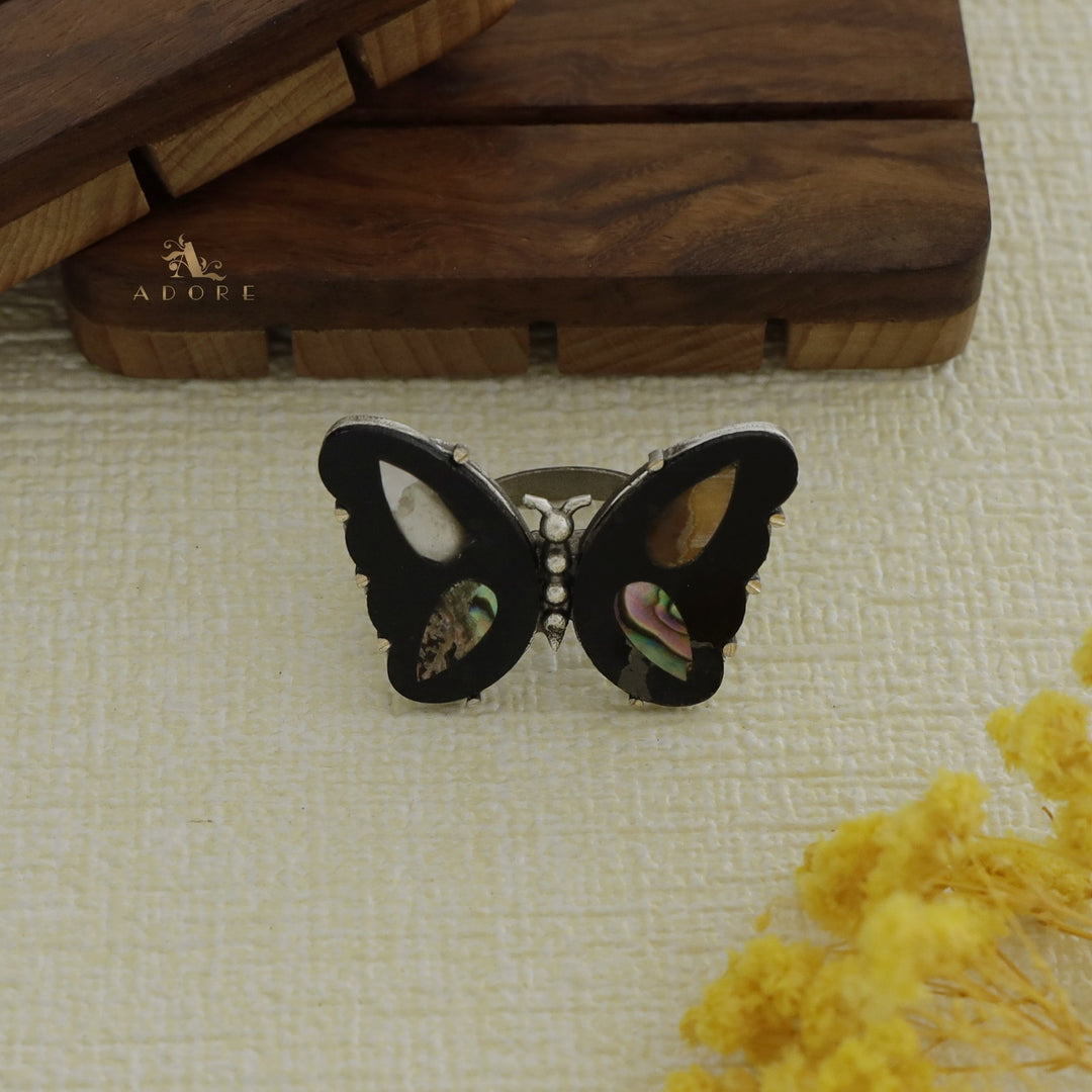 Abalone Butterfly Ring