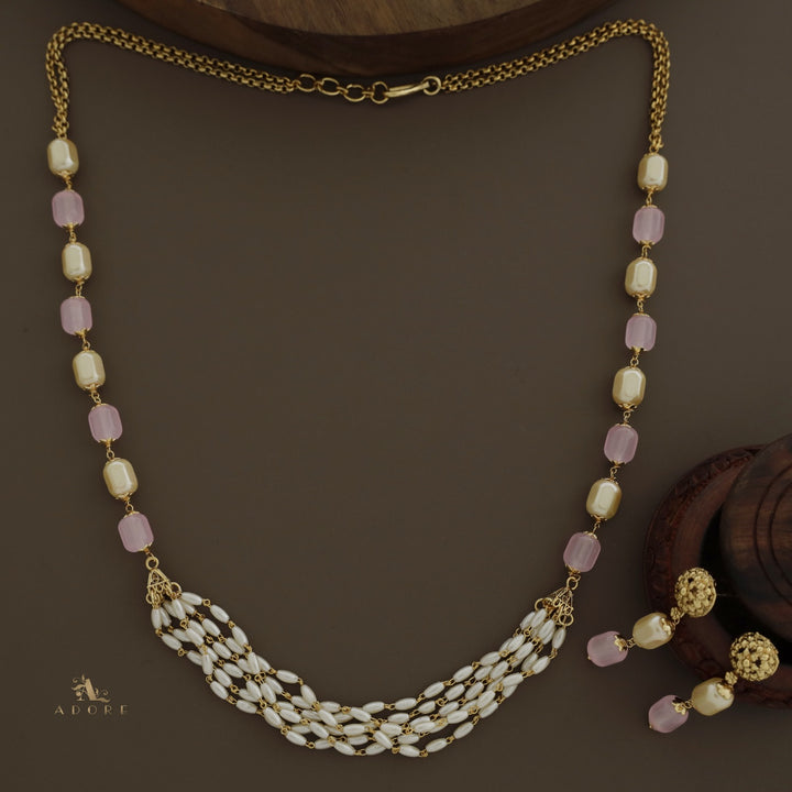 Niharika Pearl Neckpiece With Earring