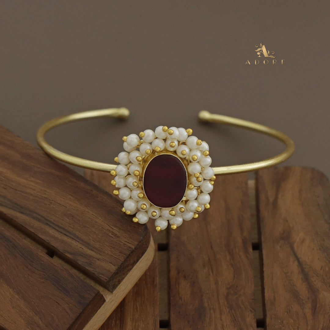 Raw Stone Halina Pearl Bracelet With Earring