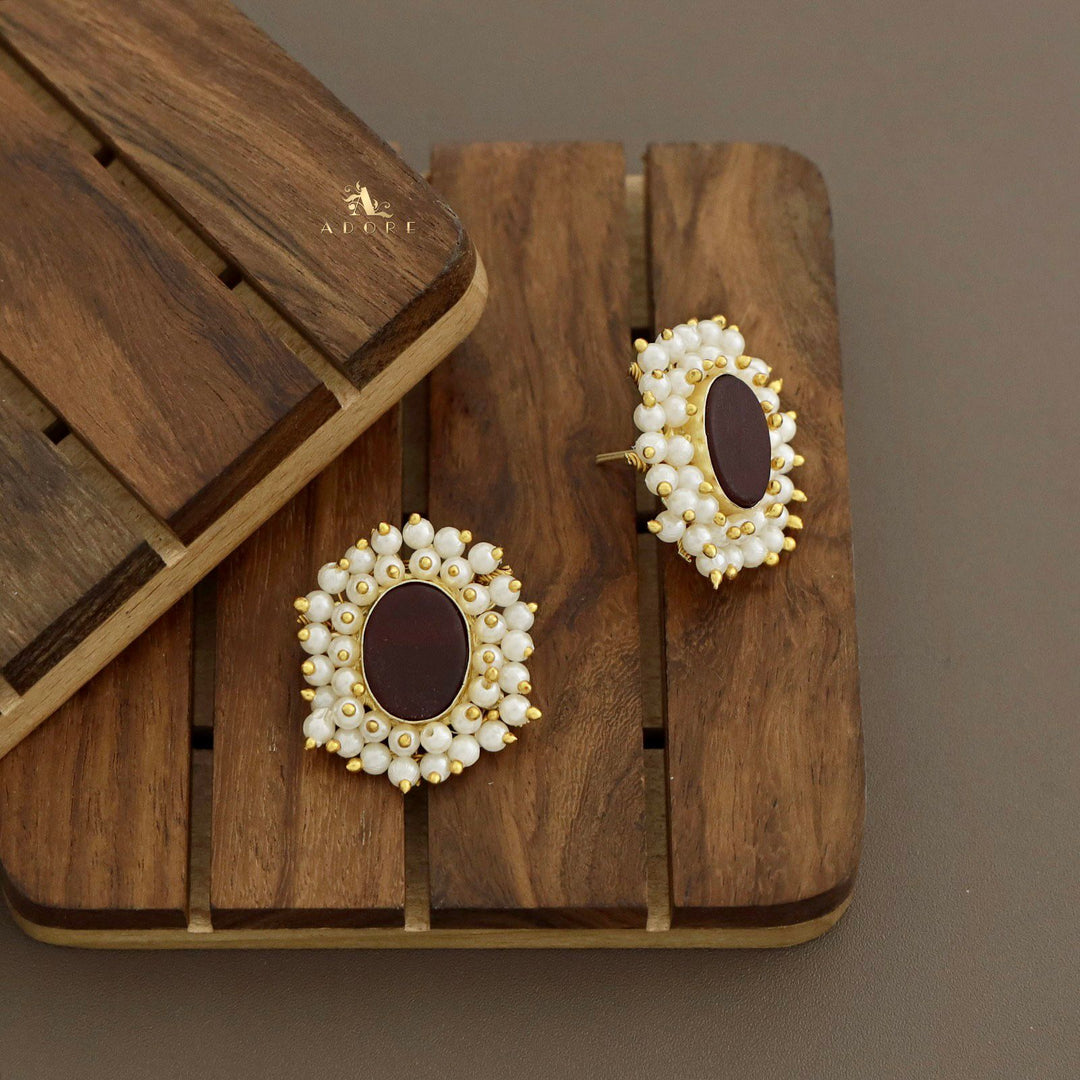 Raw Stone Halina Pearl Bracelet With Earring