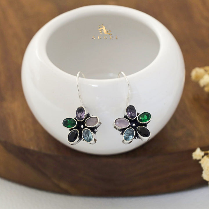 Paloma 5 Stone Flower Earring