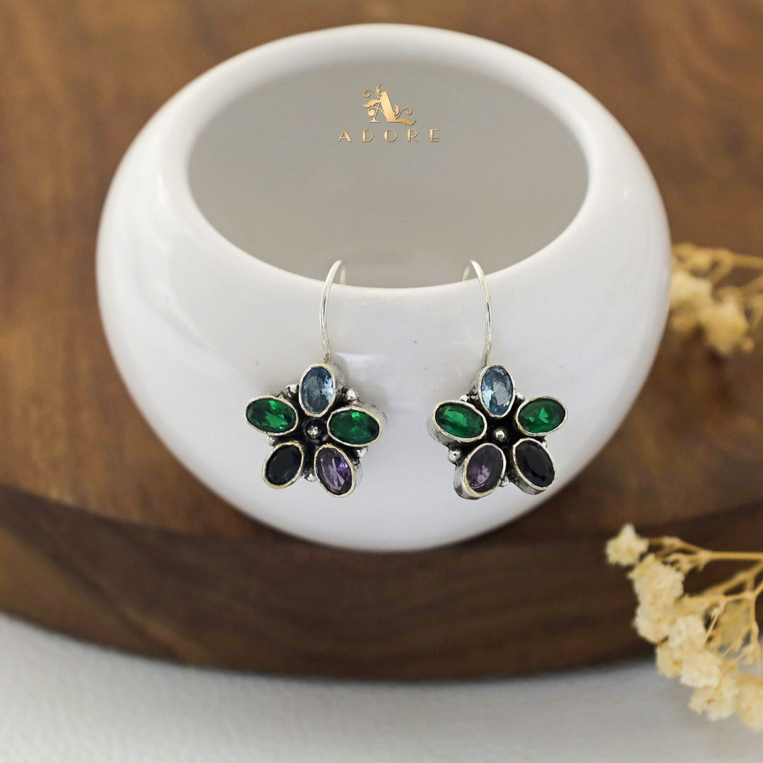 Paloma 5 Stone Flower Earring