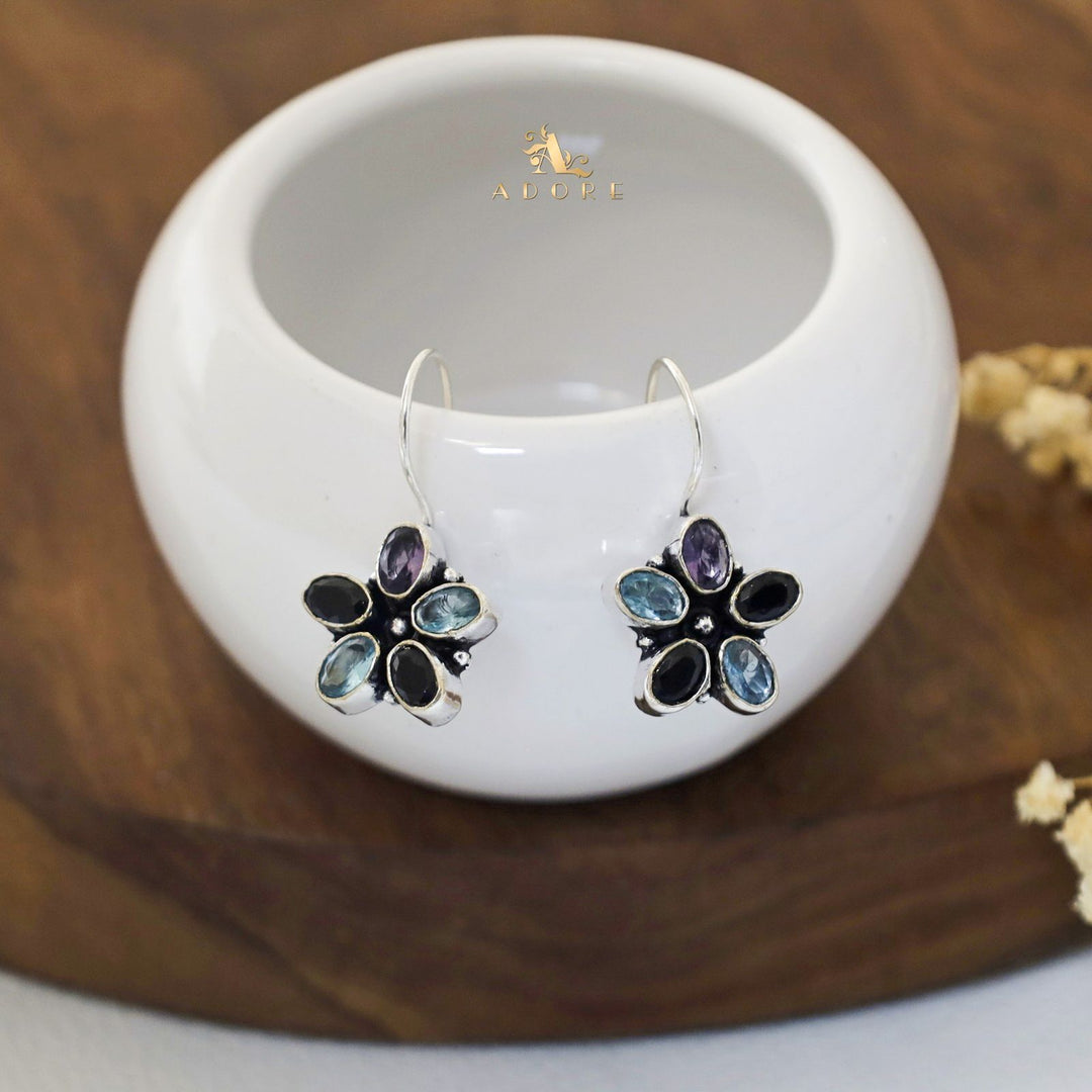 Paloma 5 Stone Flower Earring