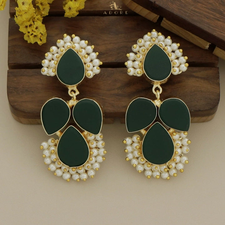 Trinket Raw Stone Drop Pearl Earring