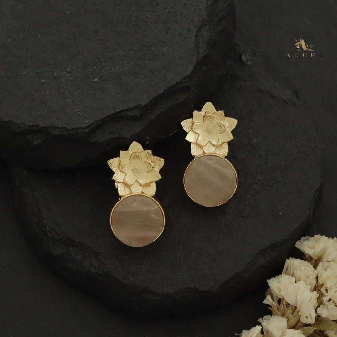 Orana Flower Raw Stone Earring